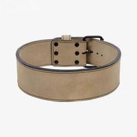 Ceinture de musculation personnalisée en cuir de vachette de 10 mm d'épaisseur avec fermeture auto-agrippante pour protection professionnelle lors des soulevés de terre, squats et exercices dorsaux