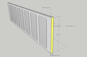 Barrière insonorisée <span class=keywords><strong>anti</strong></span>-<span class=keywords><strong>bruit</strong></span> extérieure Matériau métallique Micro rond et persiennes Barrière acoustique pour autoroute - Product Image 2