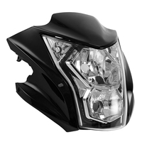 XINMATUO XF140114-B noir phare carénages lampe phare capot adapté pour Kawasaki ER6N 2012-2015