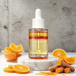 Sérum à l'<span class=keywords><strong>acide</strong></span> kojique <span class=keywords><strong>et</strong></span> au curcuma avec logo personnalisé, <span class=keywords><strong>acide</strong></span> glycolique, accélère le renouvellement cutané, minimise le mélasma, les taches solaires, éclaircissement intensif, OEM - Product Image 1