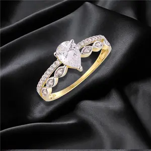 Andrew Custom Engagement Cz Lab Grown Diamond Jewelry 14kt Yellow Gold Moissanite Ring Women