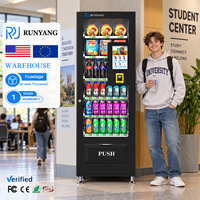 Distributeur automatique intelligent RUNYANG avec écran tactile pour aliments et boissons, idéal pour les collations et les boissons en combo