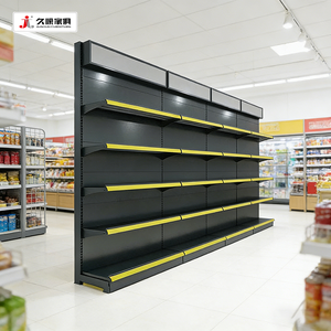 Стеллажи-гондолы JIUSHUN: Прочные металлические регулируемые полки для продуктовых магазинов и универсальных магазинов с лайтбоксом, на заказ - Product Image 6