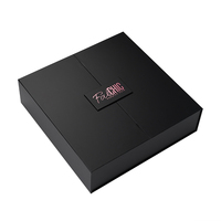 Boîte d'emballage cadeau magnétique noire de haute qualité, boîtes d'emballage en carton avec satin de soie pour emballage de produits cosmétiques de beauté