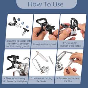 Pulverizador <span class=keywords><strong>sin</strong></span> aire de alta calidad, accesorios, filtro de boquilla, soporte de boquilla, juego caliente, pulverizador <span class=keywords><strong>sin</strong></span> aire - Product Image 4