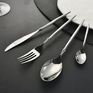 Ensemble de couverts en acier inoxydable 304, couteau à dîner, fourchette, cuillère, cuillère à café, passe au lave-vaisselle, pour la restauration et les restaurants - Product Image 2