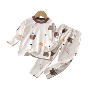 Roupas de Bebê de Manga Longa Conjunto de Pijamas para Meninos e Meninas com Decote Redondo para Crianças - Product Image 1