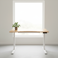 Table d'ordinateur en bambou de qualité supérieure, réglable en hauteur, bureau en bambou massif, bureau debout Ecomax