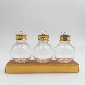 50ml colgante botella de agua transparente bombillas cascabeles Navidad plástico transparente bolas caramelo jugo botella de vino - Product Image 1