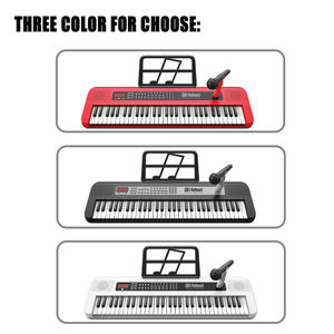Bộ bàn phím điện tử 61 phím, đồ chơi đàn piano có micrô \ USB \ kim loại, bộ bàn phím âm nhạc 61 phím cho người mới bắt đầu quà tặng tốt nhất - Product Image 5