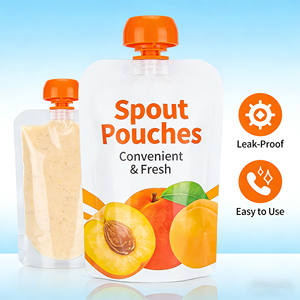 Pochettes à bec verseur personnalisées sans BPA, réutilisables, hermétiques, pour jus et aliments liquides, avec logo, pour boissons - Product Image 3