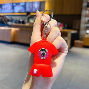 พวงกุญแจยางรูปบาร์เซโลน่า มิลาน ปารีส ท็อตแน่ม พร้อมคาราไบเนอร์ อุปกรณ์ตกแต่งรถยนต์ พวงกุญแจพลาสติกสำหรับกีฬา - Product Image 4