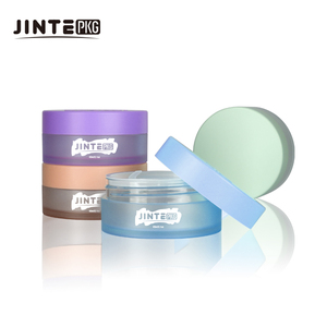 Bocaux plats en plastique PETG de 2 oz avec couvercle de couleur personnalisée pour <span class=keywords><strong>beurre</strong></span> corporel, masque capillaire, emballage cosmétique - Product Image 2