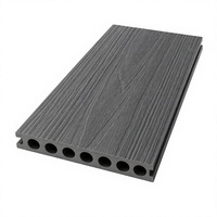 Planche de terrasse WPC extérieure moderne brossée à clipser, revêtement de sol co-extrudé gaufré 3D, surface antidérapante pour patio, jardin, complexe hôtelier -5
