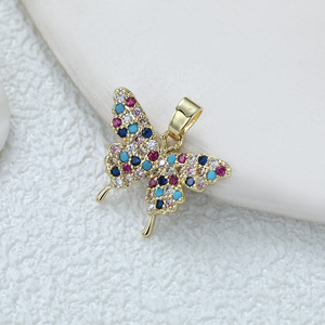 Collezione di ciondoli a farfalla gioielli di lusso con rame e zirconi colorati ciondoli bracciale collana <span class=keywords><strong>donna</strong></span>-<span class=keywords><strong>Idea</strong></span> regalo perfetta - Product Image 4