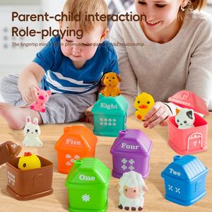 Giocattoli educativi cognitivi personalizzati <span class=keywords><strong>per</strong></span> <span class=keywords><strong>bambini</strong></span> <span class=keywords><strong>animali</strong></span> da <span class=keywords><strong>fattoria</strong></span> <span class=keywords><strong>animali</strong></span> da fienile - Product Image 4