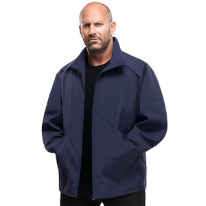 Chaqueta Impermeable Ligera de Poliéster y Algodón para Hombre, Cuello en V, Cortavientos, Cremallera Resistente, Transpirable, Chaqueta de Exterior para Hombre - Product Image 3
