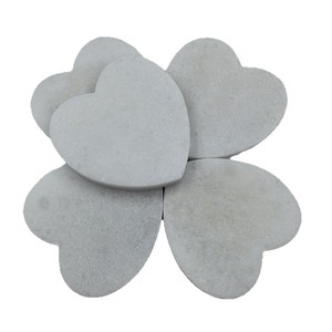 Rodajas de piedra de jade blanco de 99x90x16mm en forma de corazón y 100x16mm redondas talladas a mano, suministros artesanales para diversos usos - Product Image 4