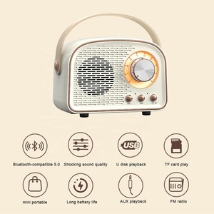 <span class=keywords><strong>Mini</strong></span> Retro 5.0 Xách Tay Âm Thanh Không Dây Loa 1PC Cho Điện Thoại Di Động Mp3/4 3D Đài Phát Thanh FM TF Thẻ U Đĩa Chơi Các Tính năng - Product Image 6