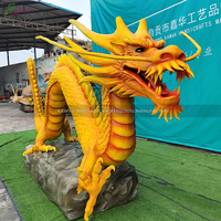 Statue de Dragon Animatronic personnalisée réaliste 5m Dragon chinois vente d'usine