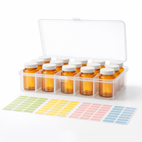 Bouteilles en plastique PET réutilisables, personnalisables, épaisses et robustes de qualité supérieure, 80 ml, pour le stockage de capsules de soins de santé
