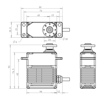 Servomoteur métallique sans balais DES-110 110 kg, couple élevé, puissance élevée, 12 V/24 V, étanche IP67, pour avion, robotique, automatisation CNC