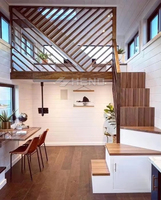 Casa Prefabricada sobre Ruedas, Estructura de Acero, Contenedor Remolcable, Hogar Móvil Moderno para Uso en Exteriores