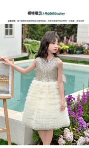 Nouvelle Robe d'été haut de gamme pour adolescentes, style robe de princesse avec ailes, pour spectacle et fête d'anniversaire - Product Image 5