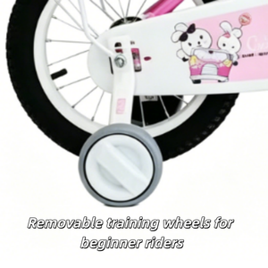 Bicicletta per Bambini con Ruote Stabilizzatrici, Regalo per Bambine, 12'' 14'' 16'' 18'', Rosa Blu Viola - Product Image 4