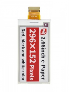 Écran brut E-Paper (B) E-Ink de 2.66 pouces, 296x152 pixels, trois couleurs rouge/noir/blanc, interface SPI, sans PCB - Product Image 2