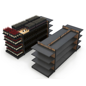 أرفف سلكية حديدية عالية السعة مزدوجة الجوانب للخدمة الشاقة لسوق النبيذ وسوبر ماركت بقالة - Product Image 6