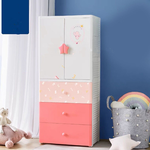 <span class=keywords><strong>Armadio</strong></span> Portatile per Bambini con Doppia Anta Apribile, Organizzatore per Vestiti, Mobili per Camera da Letto - Product Image 2