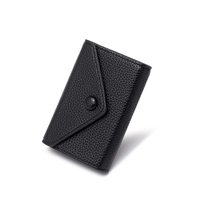 Tas kartu amplop wanita pemblokir RFID dompet koin Anti pencurian kecil Mini dompet pemegang kartu kredit ringan minimalis