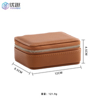 Mini pilulier de voyage en cuir PU personnalisé à fermeture éclair Boîte à pilules hebdomadaire à la mode de 7 jours