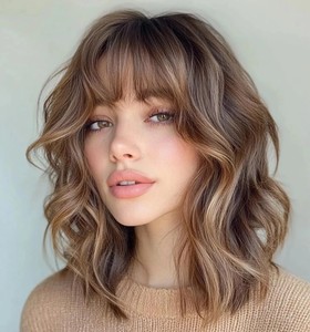 Topper de Cabello Humano Virgen de Primera Calidad al por Mayor con Flecos, Color Rubio Miel Marrón, con Flequillo para Cabello Fino - Product Image 1