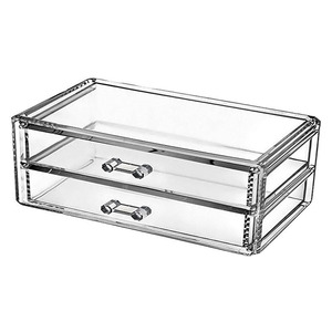 Boîte de rangement cosmétique transparente en <span class=keywords><strong>acrylique</strong></span>, boîte de rangement de bureau, boîte de rangement pour bijoux en <span class=keywords><strong>acrylique</strong></span> transparente, organisateur de <span class=keywords><strong>maquillage</strong></span> à 2 tiroirs - Product Image 5