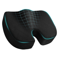 Coussin de siège carré pour voiture Coussin de siège en mousse à mémoire de forme pour tout endroit Coccyx Hanche Soulagement de la douleur pour les travailleurs assis longtemps Coussin de conducteur