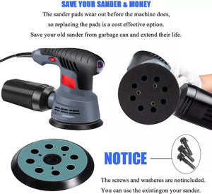 米国の現地在庫-交換用サンダーパッド5インチ8穴フックとループ交換用パッド<span class=keywords><strong>2</strong></span>個オービタルサンダー交換用パッド - Product Image 3