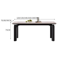 Ensemble de chaises de table à manger rectangulaire de style minimaliste italien moderne Design simple Modèle de maison populaire en ligne pour les petits espaces