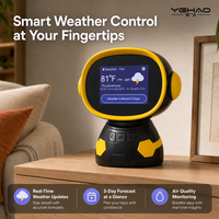 Réveil intelligent OEM haut de gamme avec écran tactile grand format IA, prévisions météo, batterie 1500 mAh, fabricant avec 27 ans d'expérience