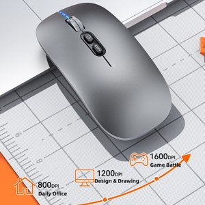 Nuevo ratón inalámbrico BT de tres modos con pantalla de alimentación Conexión USB tipo C Un botón para volver al ratón silencioso de escritorio - Product Image 4
