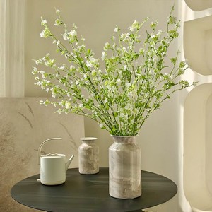 Ramas de Flores de Cerezo Artificiales, Arreglo de Flores de Seda en Jarrón Cilíndrico para Decoración del Hogar y Bodas - Product Image 1