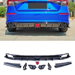 Spoiler Auto Professionali: Labbro Paraurti Posteriore Nero Lucido in PP per Honda Civic 11a Gen FE180 2022 - Product Image 1