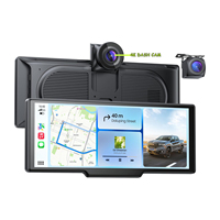 Cámara para Auto de Alta Gama con Pantalla IPS de 10.26 Pulgadas, 60FPS, 1600x600, Car Play, Grabación Dual HD Trasera, Función de Espejo y Asistencia de Reversa RGB