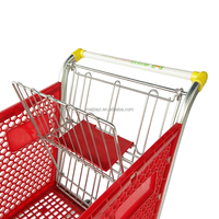Chariot d'épicerie en plastique à usage intensif