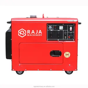 Portátil 7000W 7KW 7KVA soldadura tipo silencioso insonorizado marino turdine generador de energía diesel entero