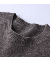 Suéter de Cachemir 100% para Mujer, Cuello Redondo, Manga Corta, Estilo Básico y Holgado, Top Corto de Punto, Camiseta Interior de Cachemir para el Día a Día
