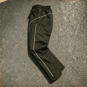 Men's <b>Black</b> Polyester Sport <b>Pants</b> Elastic Waist Quick Dry With Pockets Solid Color Woven Design - Product Image 3