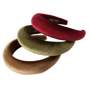 2023 Hot High Quality Women Sponge <strong>Padded</strong> Velvet <strong>Headband</strong> - Product Image 2