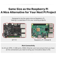 (BSC) BTT PI V1.2 Board Quad Core -A53 2.4G WiFi 40Pin GO VS Raspberry 3B Orange Pi Untuk Klipper 3D Printer DIY